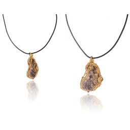 Colier Borealy Gold Mirage - Geoda cu Pirita