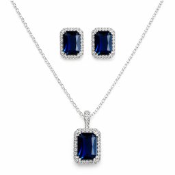 Set Colier si Cercei Sapphire Elegance