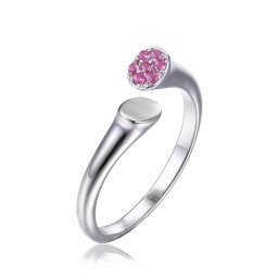 Inel Pink Safir Wrap Stackable ajustabil