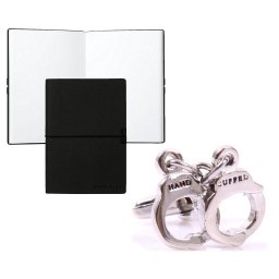 Set Butoni Borealy Fifty Shades of Grey for Him si Note pad Black Hugo Boss