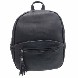 Rucsac dama Borealy, All Black, din piele ecologica