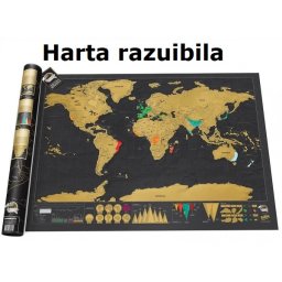 Harta razuibila mare Borealy , œAm fost acolo, 82 cm x 59 cm Gold Edition Deluxe