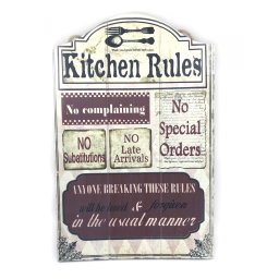 Tablou Motivational ,,Kitchen Rules 30 x 46 cm