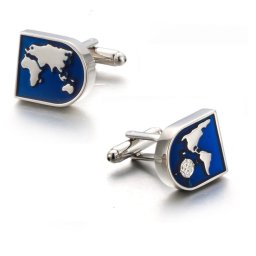 Set Butoni World Map Blue