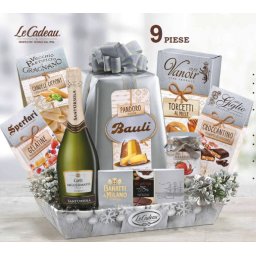 Cos de Craciun Platino - 9 piese, made in Italy