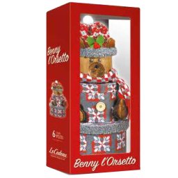 Cos Craciun Ursuletul Benny - 6 piese, made in Italy