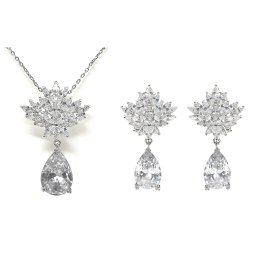 Set Cercei si Colier Borealy Glamorous Diva White