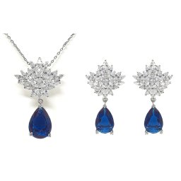 Set Cercei si Colier Borealy Glamorous Diva Marine