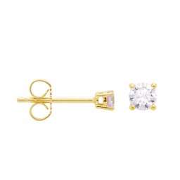 Cercei aur galben 18k cu diamante naturale