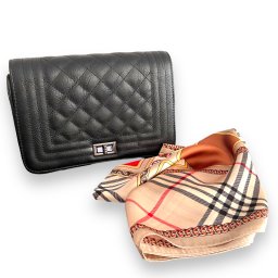 Geanta Black Cape Esarfa British Matase