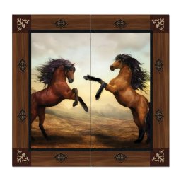 Joc de Table Backgammon Horses Brown