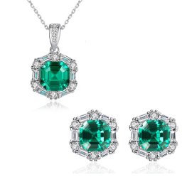 Set Colier si Cercei Regina Emerald