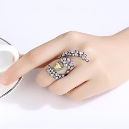 Inel Glam Black Luxury