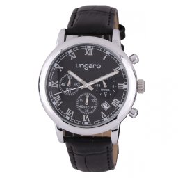 Ceas Ungaro - Chronograph Primo Leather Black Butoni Elegance by Borealy