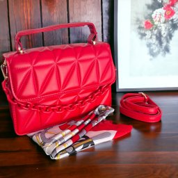 Geanta Red Glam Esarfa Matase