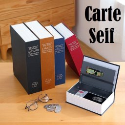 Seif Carte The New English Dictionary 18 cm x 11 cm Cadou Carti de Joc Aurii