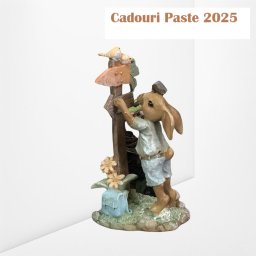 Decoratiune Iepurasul cu Indicator catre Paste - Cadou Paste 2025