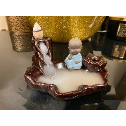 Fantana Small Buddha Aromaterapie Fum Curgator cu Efect de Cascada Cadou Set 40 conuri aromatice
