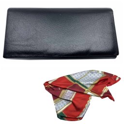 Portofel Piele Naturala Dama Elegant Lady ROSU NEGRU BLEUMARINE Esarfa matase Borealy