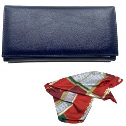 Portofel Piele Naturala Dama Elegant Lady ROSU NEGRU BLEUMARINE Esarfa matase Borealy