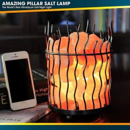 Lampa Sare de Himalaya, cu suport metalic si led