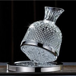 Decantor Luxury Rotativ cu Doua Pahare Suport pentru Sticla