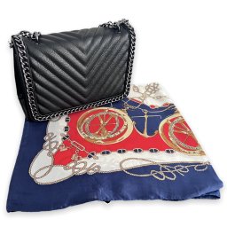 Geanta Black Cape Esarfa Matase