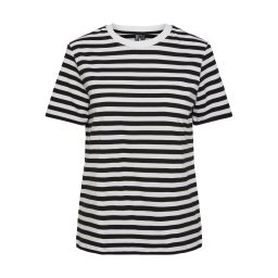 PIECES Tricou 'Ria' negru / alb