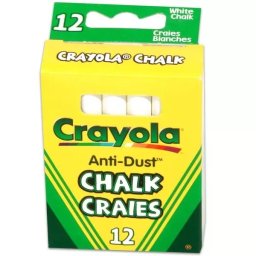 Crayola: Set 12 crete albe pentru tablă
