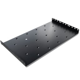 Raft fix 1U pentru cabinet 19" max. 60kg, Spacer SPSF-1U275-BK-03