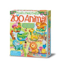Joc modeleaza si picteaza animalele de zoo, Mould & Paint Zoo