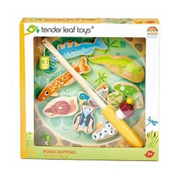 Joc magnetic cu 10 piese din lemn, pescarul cu magneti