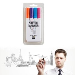 Marker Whiteboard, 4 culori (MagPaint)