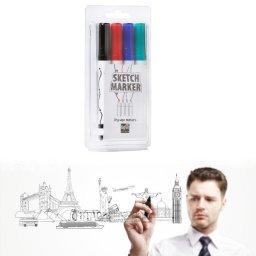 Marker Whiteboard, 4 culori (MagPaint)