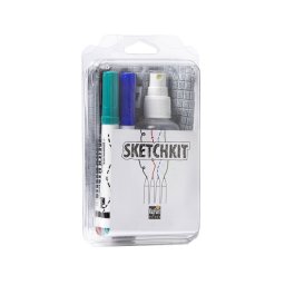 SketchKit (4 Markere + Spray de curatat + Microfibra)