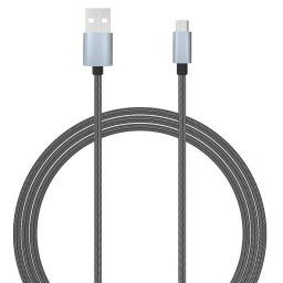 Cablu Lemontti USB la MicroUSB 1.5m Gri