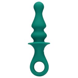 Loveline - vibrator anal cu perle, acumulator (verde)