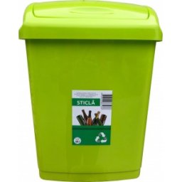 Cos gunoi capac batant 18 litri - VERDE