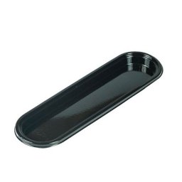 Baza Plastic Prezentare Monoportii, Model Alungit Ecler Negru, 14 x 3.2 cm, Set 100 Buc
