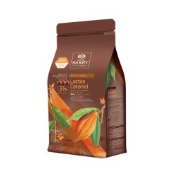 Ciocolata cu Lapte si Caramel 31 % Lactee Caramel, 1 Kg, Cacao Barry