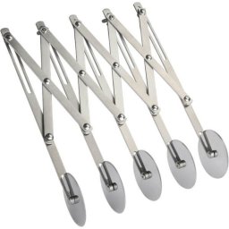 Cutit Inox Extensibil cu 5 Lame Circulare Netede, Reglabil intre 1 si 12,5 cm, Martellato