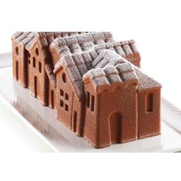 Forma Silicon 3D pentru Chec si Rulada Oraselul de Iarna 21.8 x 8.8 x H 8 cm, 1200 ml