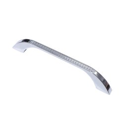Manere pentru mobilier model EZGI NOKTALI (Finisaj: Crom lucios, Distanta dintre gauri: 224 mm)