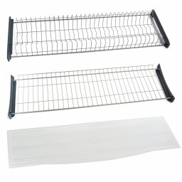 Scurgator /picurator vase pentru corp de de 450 600 700 800 900 mm , otel/plastic gri (Latime corp: 800 mm)