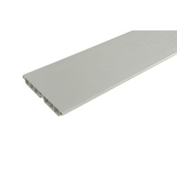 Plinta PVC pentru mascare picioare bucatarie, L=2000 mm, H=100/120/150 mm, l=13 mm, 1 canal pentru clips, finisaj aluminiu (Inaltime plinta: 100 mm)