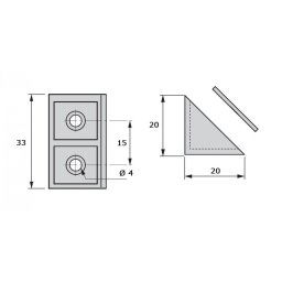 Coltar plastic pentru mobilier cu capac (Culoare: Alb)