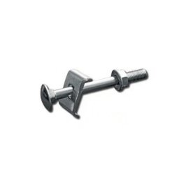 Set surub, saiba T si piulita pentru fixare plasa bordurata (Finisaj: Zincat alb, Lungime: 80 mm, Diametru: M 8)