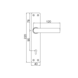 Maner cu sild distanta interax 90 mm model 701-57 (Culoare: Alb)