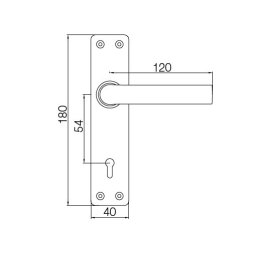 Maner cu sild distanta interax 54 mm model 701-112 (Culoare: Maro)