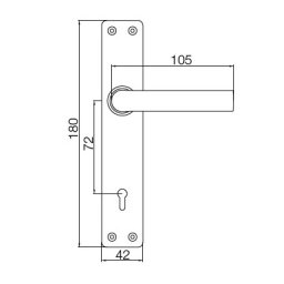 Maner cu sild distanta interax 72 mm model 701-63 (Culoare: Alb)